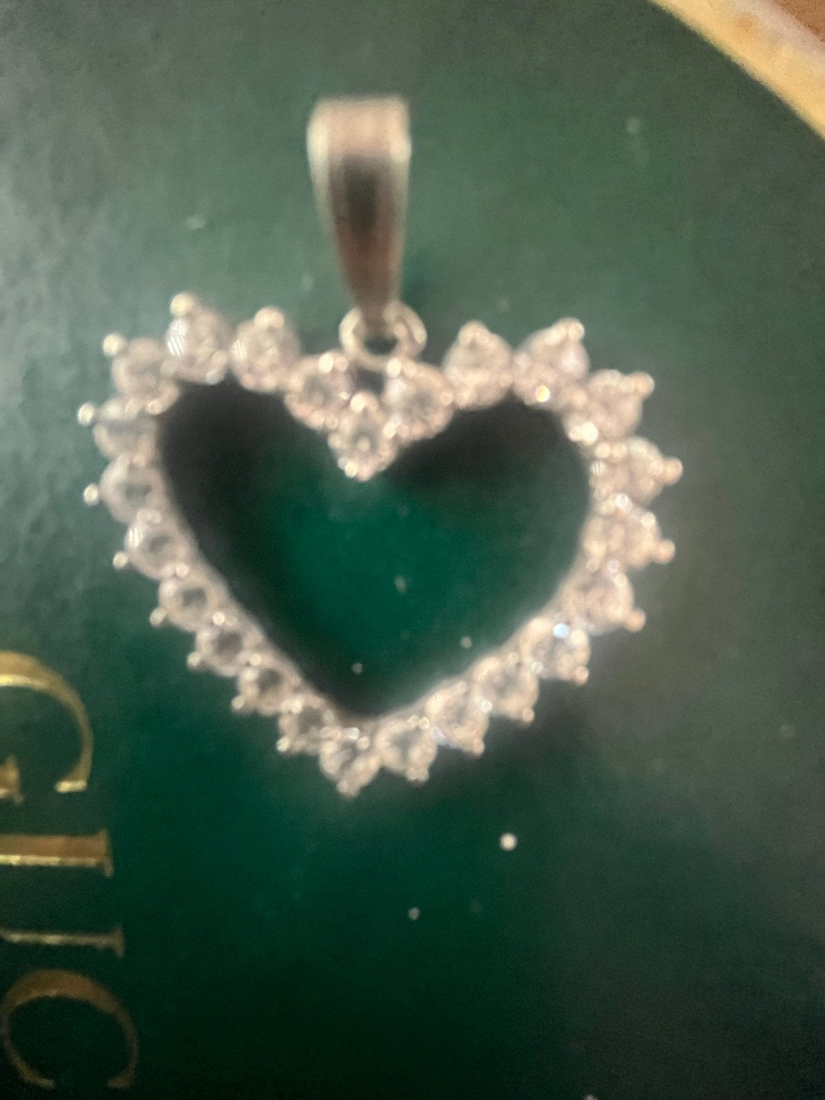 Zilveren Hart Hanger met Zirkonia Steentjes, Verzenden, Zo goed als nieuw, Hart, Zilver