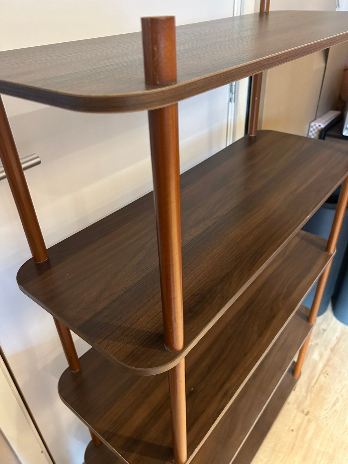 Japandi kast / cabinet met 5 legplanken, Ophalen, Japandi, Gebruikt, 100 tot 150 cm