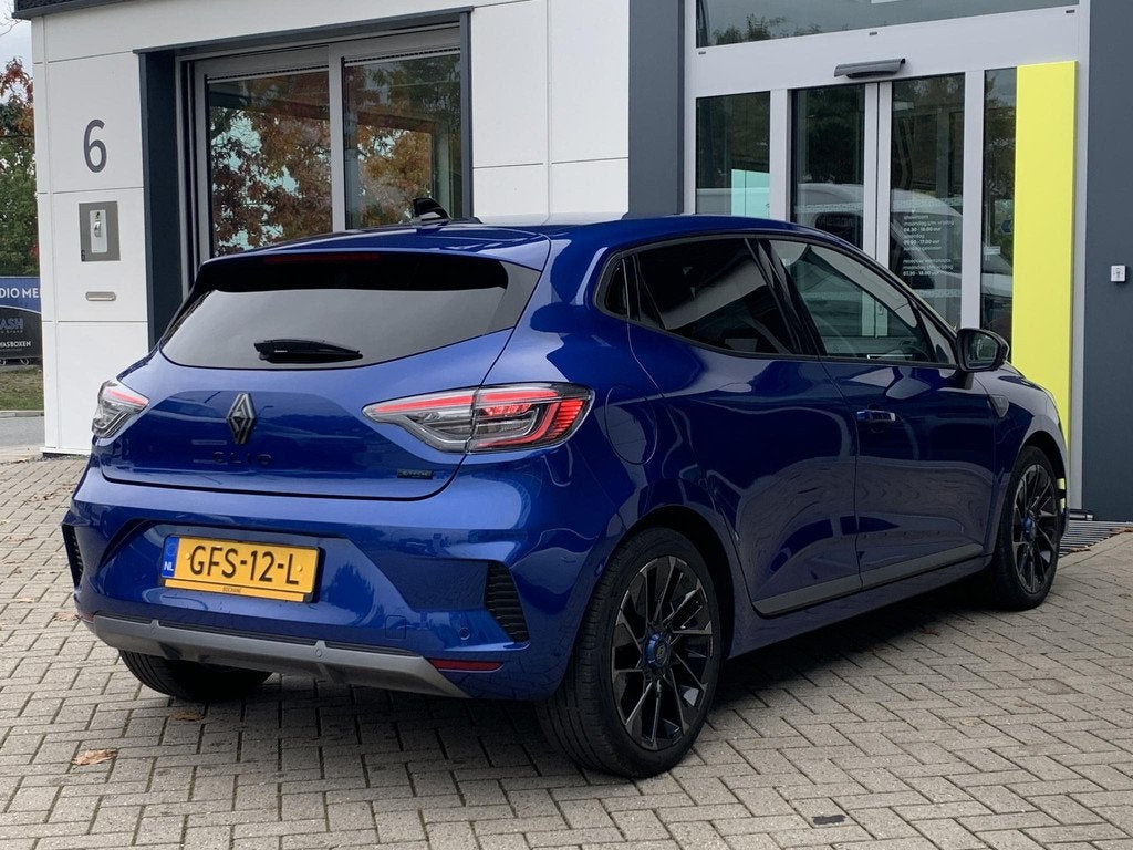 Renault Clio 1.6 E-Tech Full Hybrid 145 esprit Alpine | 360, Gebruikt, Met garantie (alle), Blauw, Leder en Stof