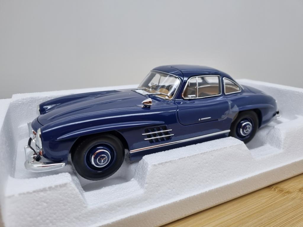 Norev Mercedes-Benz 300SL Gullwing W198 Blauw 1:18, Auto, Nieuw, Norev, Ophalen of Verzenden