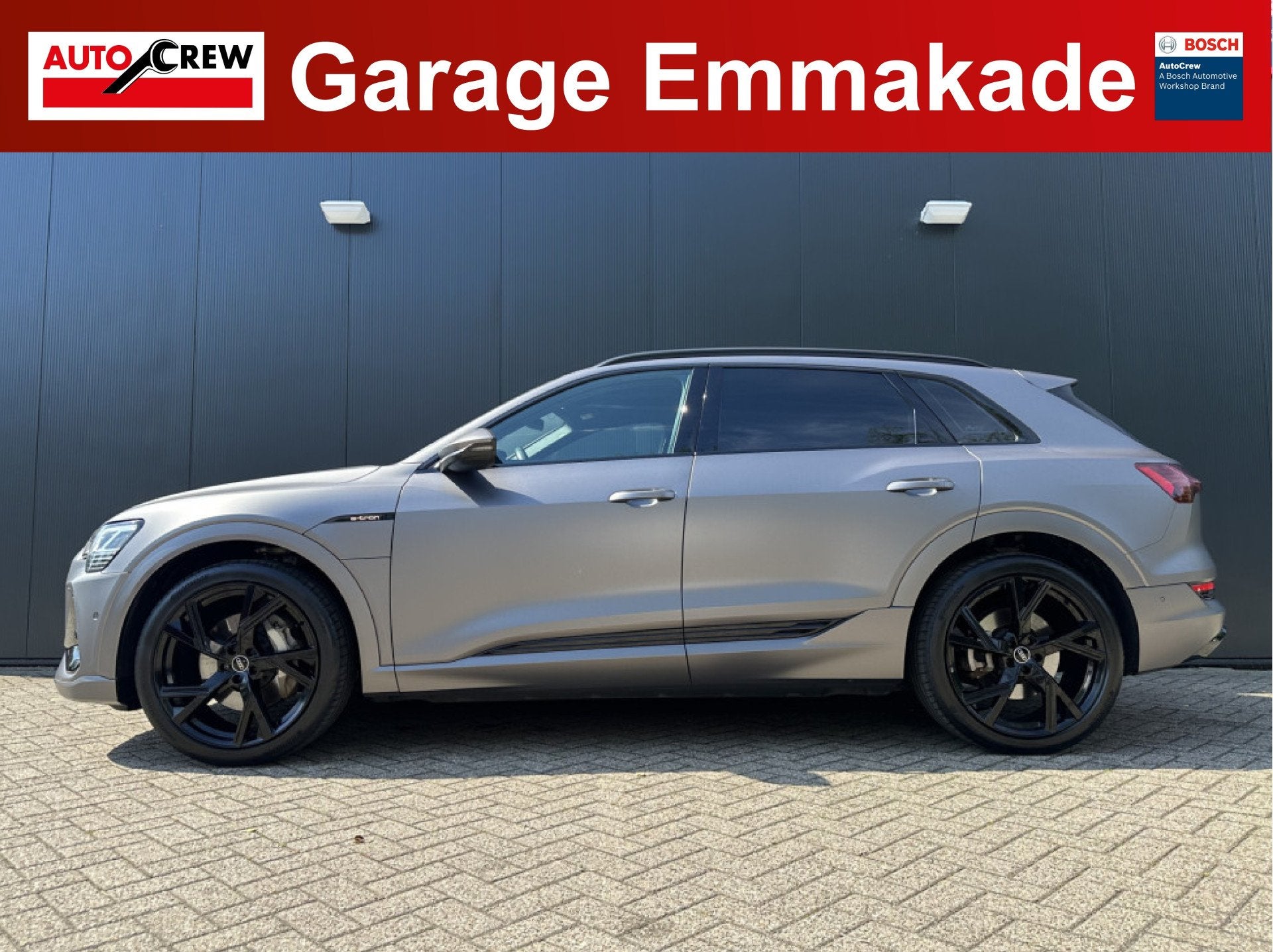 Audi e-tron 55 quattro S edition 95 kWh | SOH 96.3%, Automaat, Zwart, Leder en Stof, Origineel Nederlands