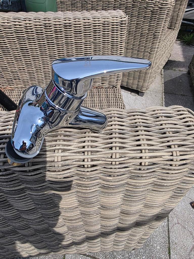 Stacaravan Douche mengkraan met hefboom 100mm, Ophalen, Zo goed als nieuw, Chroom, Kraan