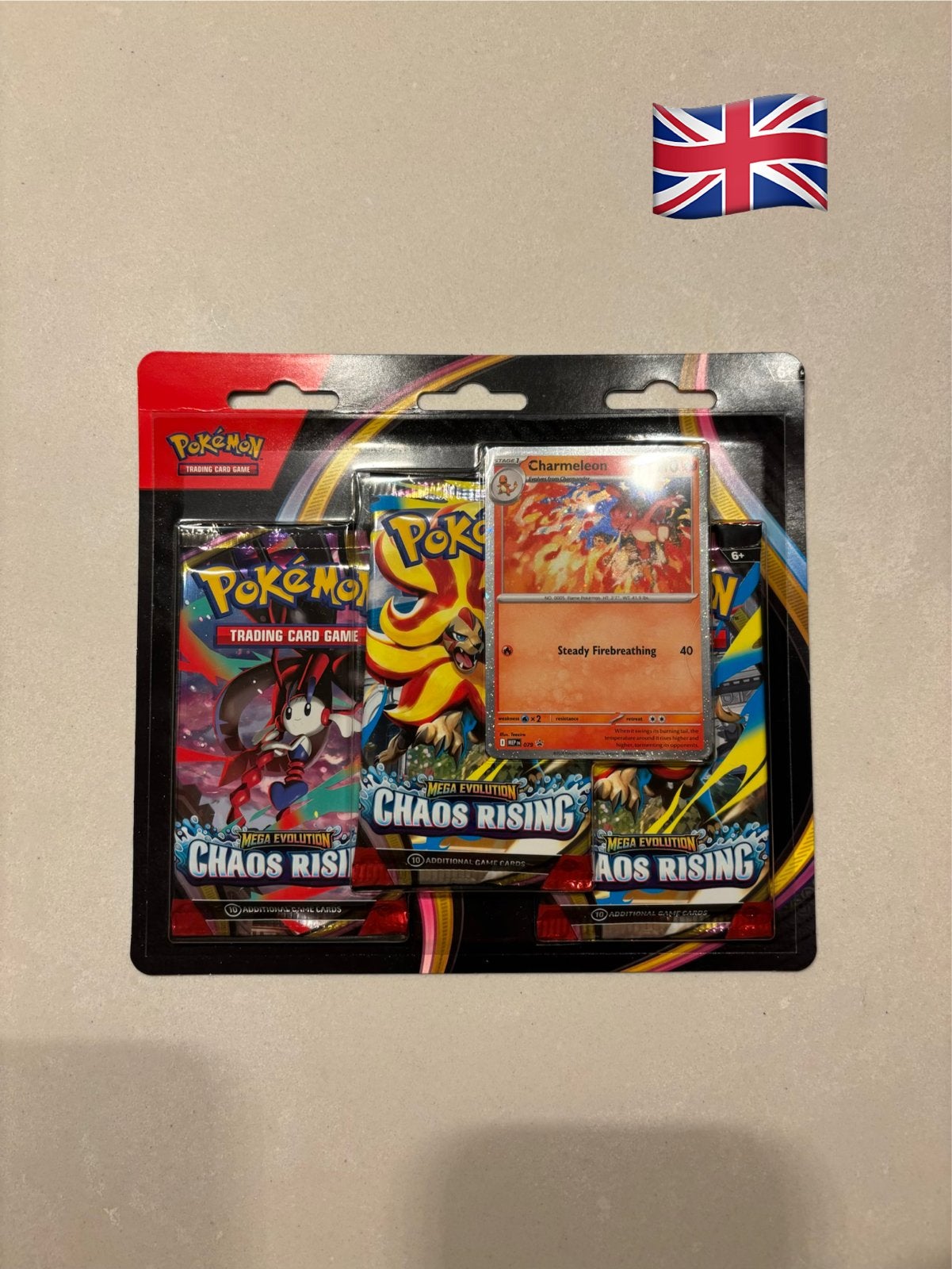 Pokémon TCG: Chaos Rising Blister 3 Pack Charmeleon, Ophalen of Verzenden, Nieuw, Booster