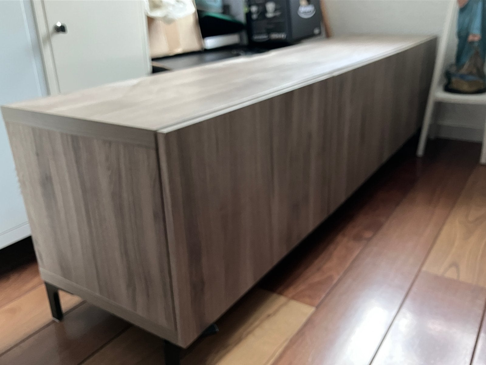 IKEA Besta modern en minimalistisch TV meubel, Ophalen, Modern minimalistisch, 150 tot 200 cm, Zo goed als nieuw