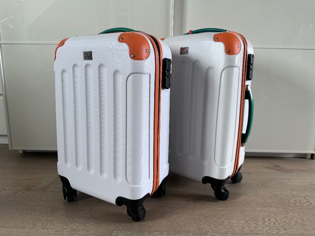 Koffer postcodeloterij 2 stuks (ook per stuk te koop), Sieraden, Tassen en Uiterlijk, Koffers, Ophalen, 50 tot 60 cm, Hard kunststof
