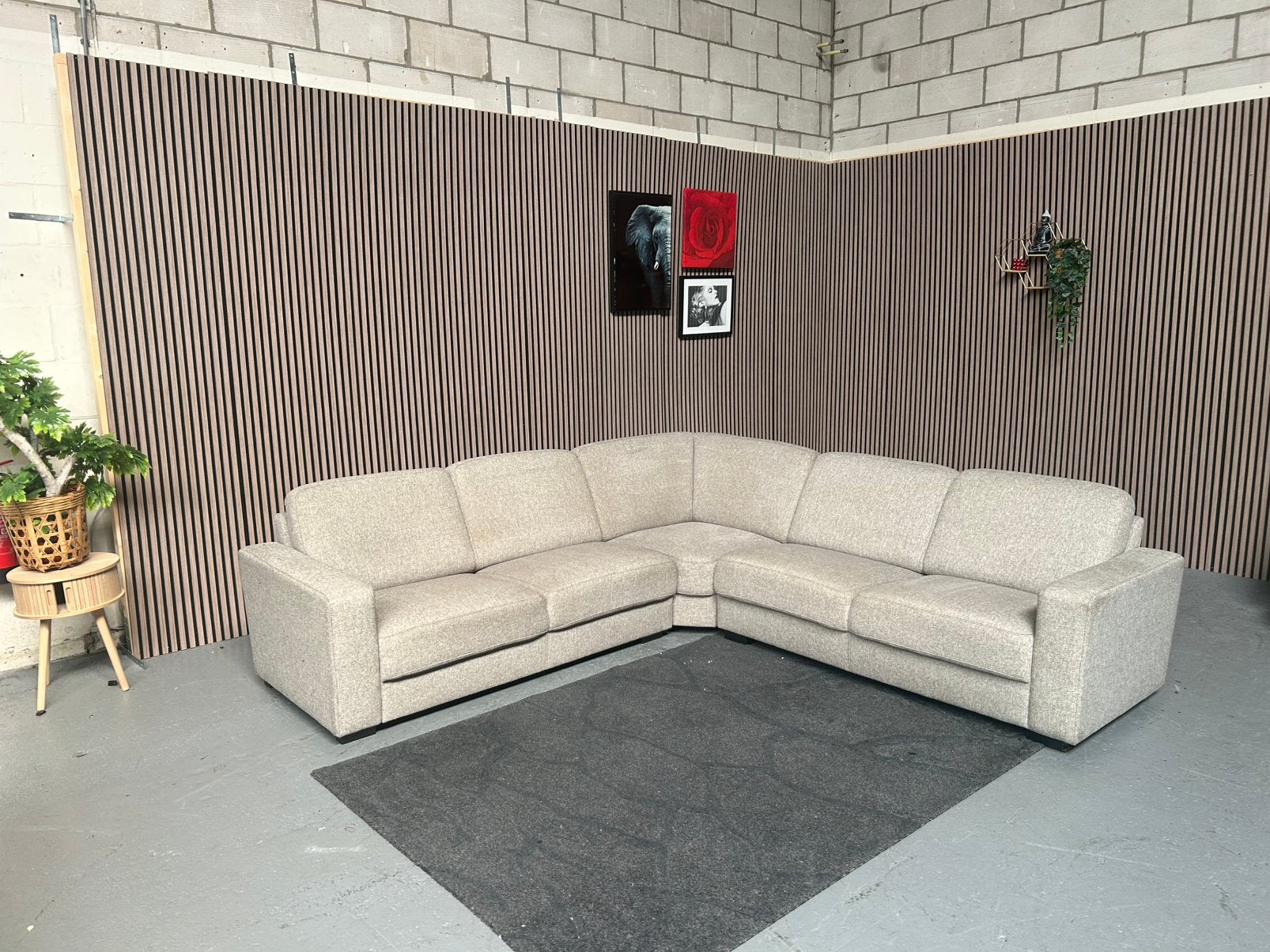 GRATIS LEVERING Hoekbank Grijs 278X278 GEREINIGD, 250 tot 300 cm, Hoekbank, Ophalen of Verzenden, Zo goed als nieuw