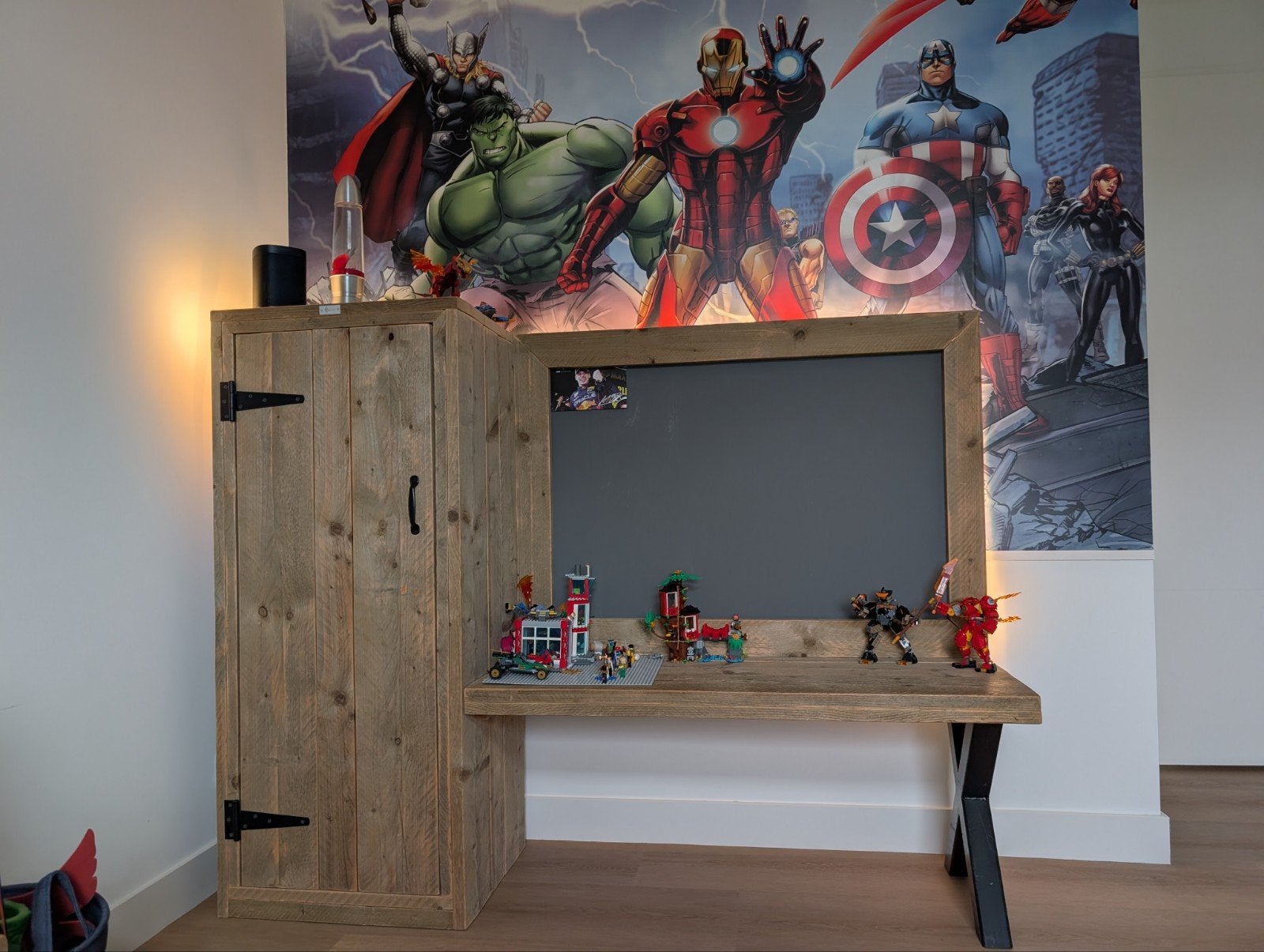 kindermeubel kast steiger hout kinderbureau kind legoplaat, Ophalen, Gebruikt, Overige typen