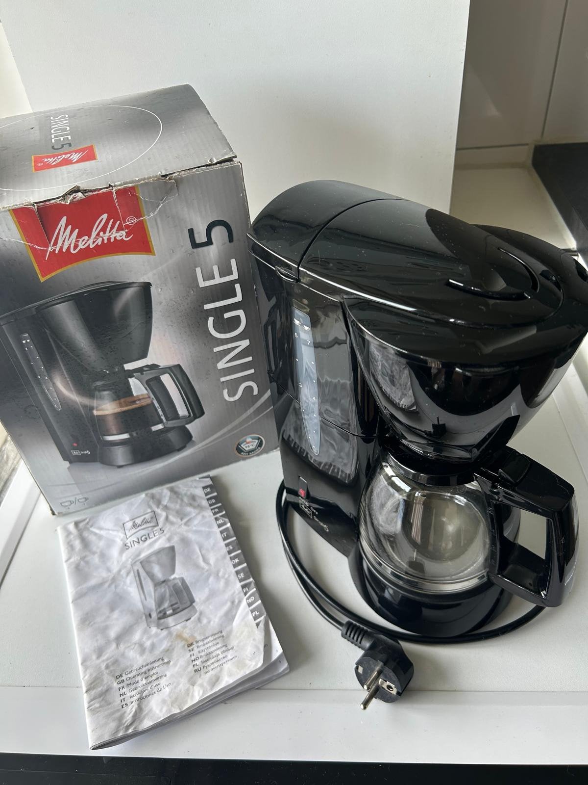 melitta single 5, Witgoed en Apparatuur, Koffiezetapparaten, Ophalen of Verzenden, Zo goed als nieuw, Koffiemachine, Gemalen koffie