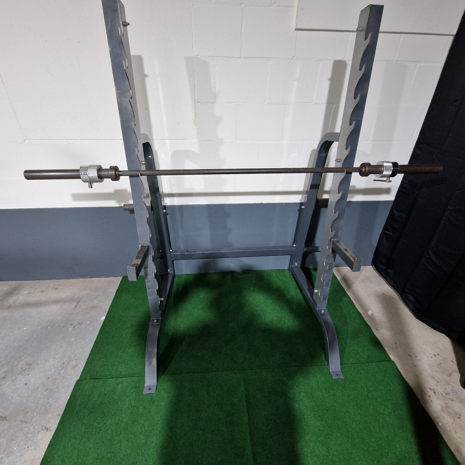 Multipressrack, Half rek + spotters en olympische stang, Ophalen, Gebruikt, Benen, Fitnessbank
