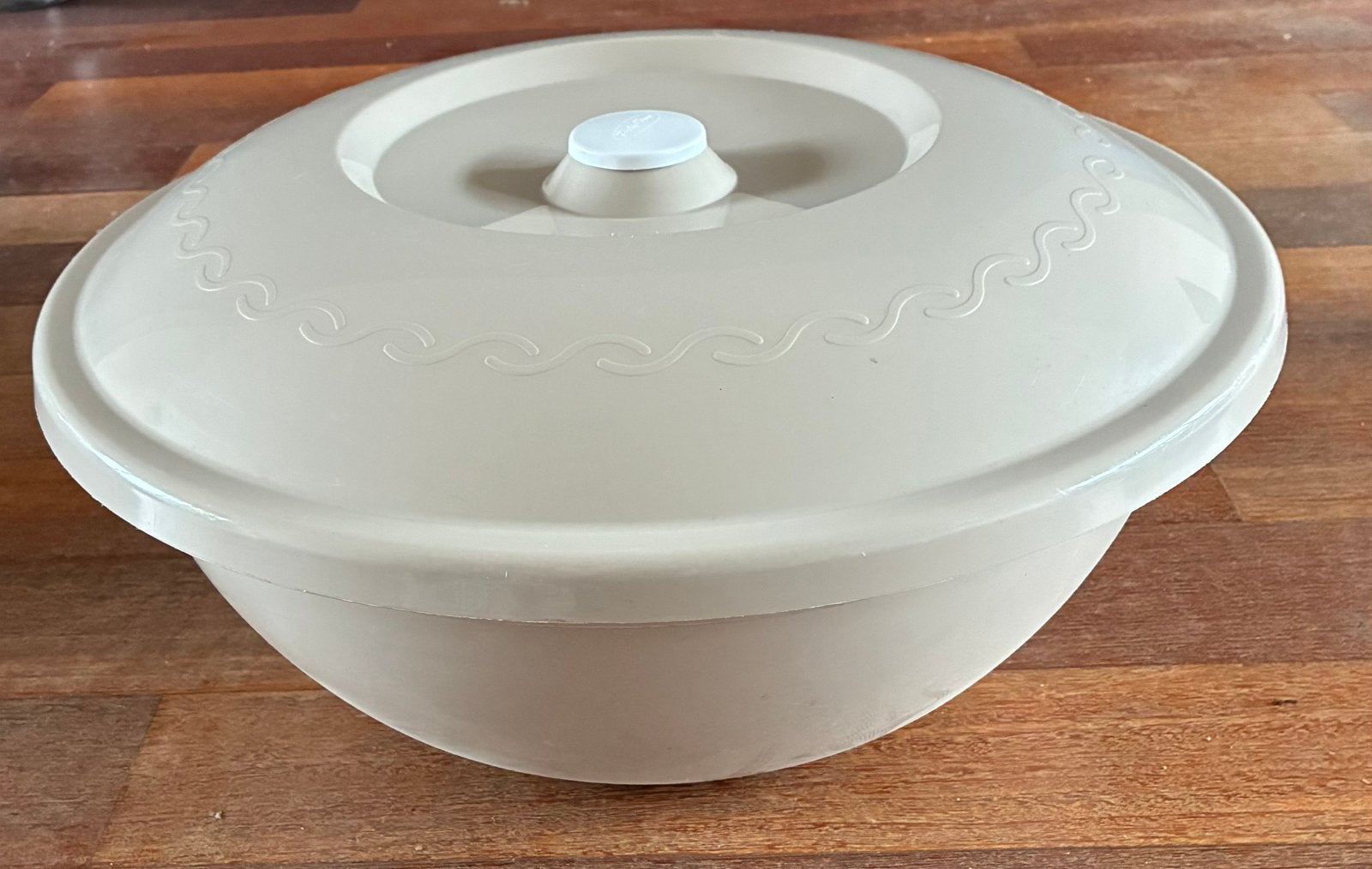 Deegmeng kom met deksel Dough basin with lid, Beige, Overige typen, Kunststof, Nieuw