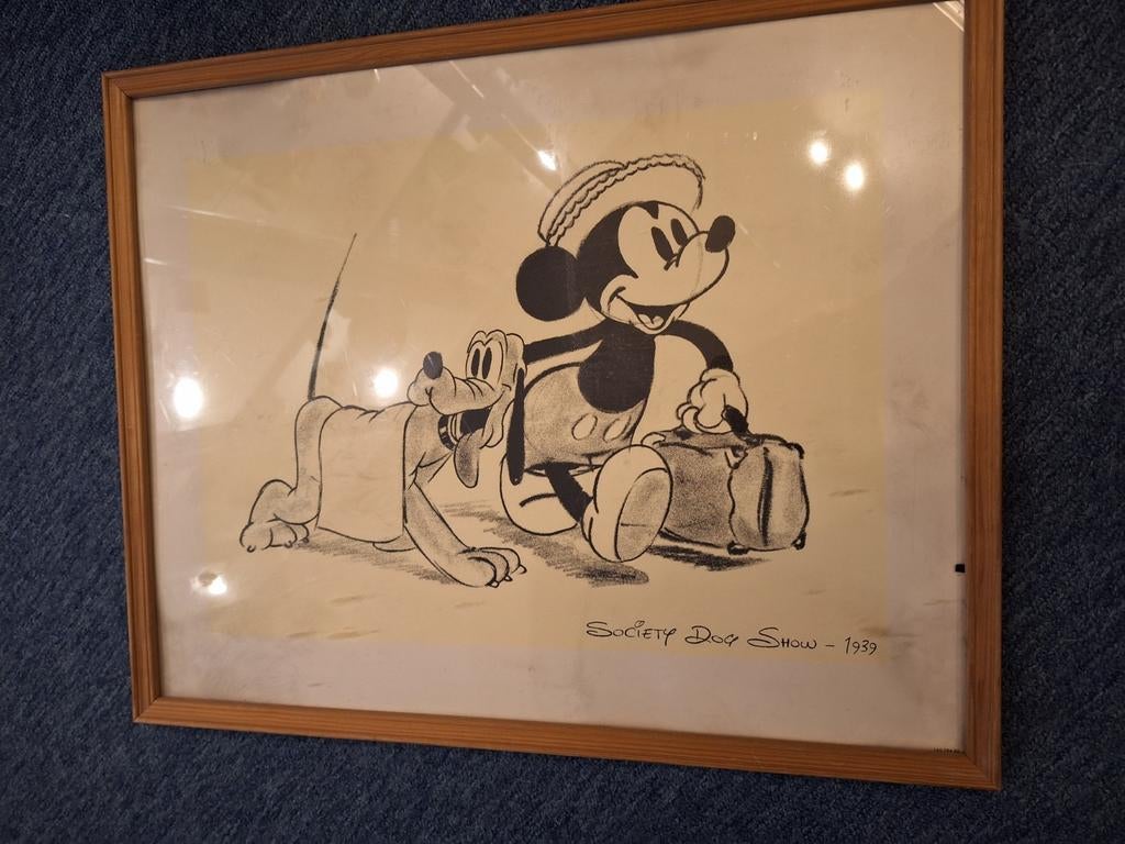Disney Mickey Mouse schilderij / tekening, Verzamelen, Ophalen