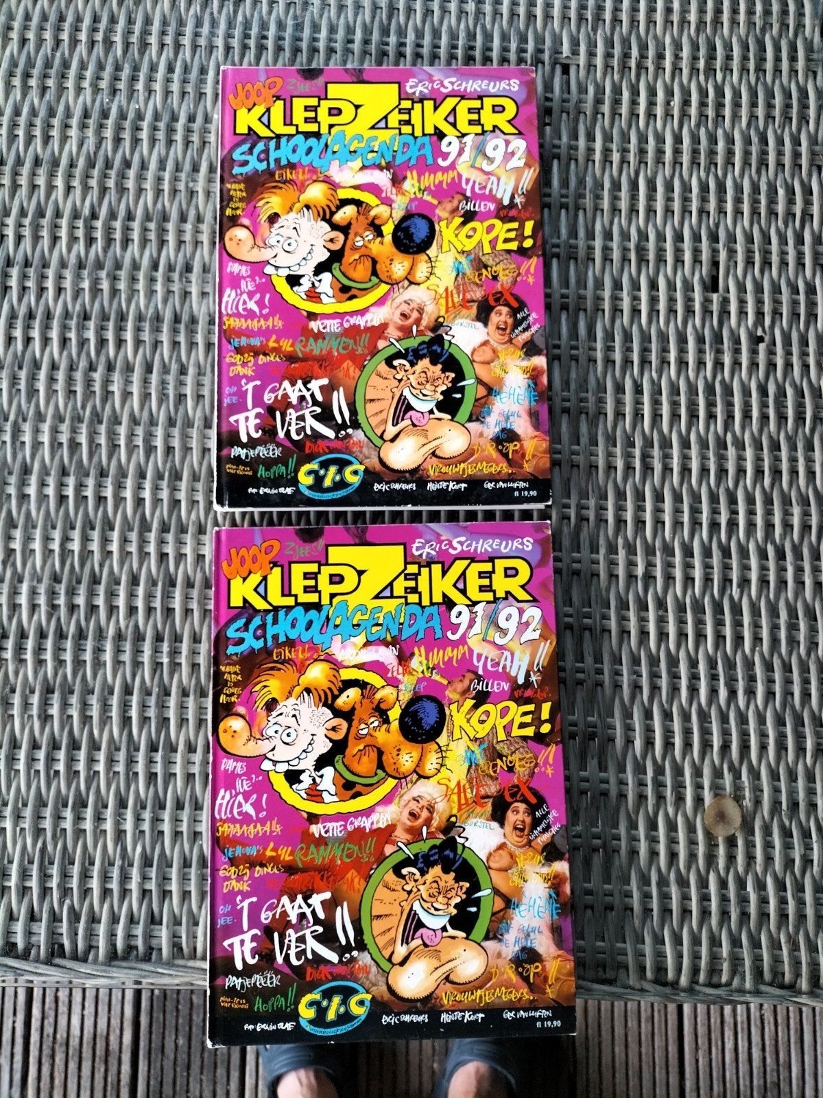 Klepzeiker Schoolagenda 91/92 - Eric Schreurs (2 stuks), Meerdere stripboeken, Ophalen of Verzenden, Zo goed als nieuw, Eric Schreurs
