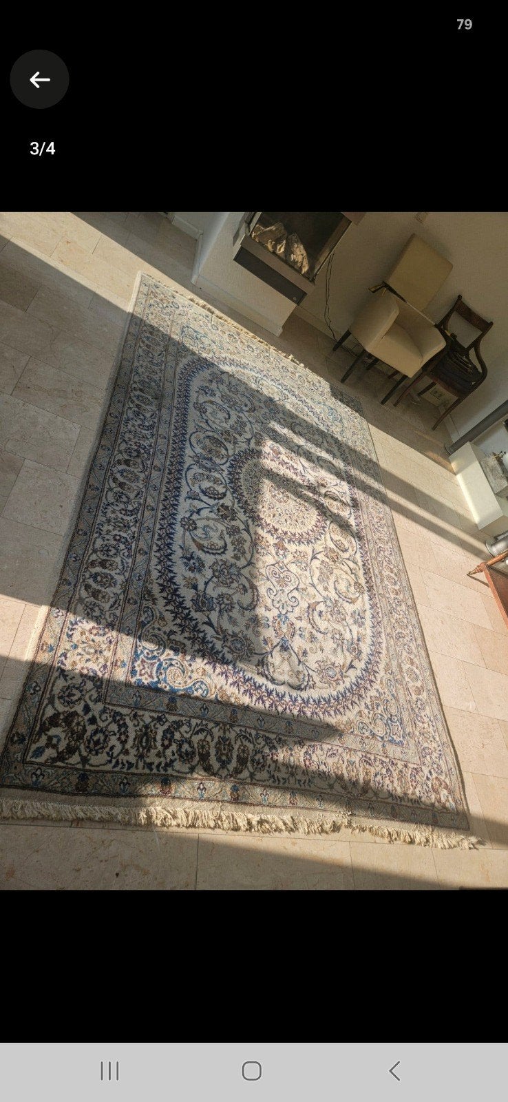 origineel nain persisch tapijt vloerkleed 3.10x1.98, Ophalen of Verzenden, Rechthoekig, 200 cm of meer