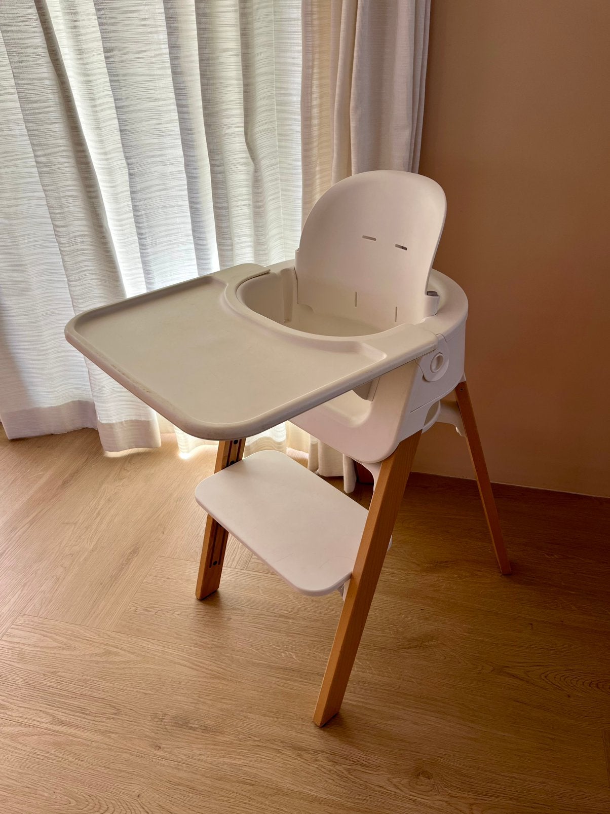 Stokke steps meegroei stoel met babyset, Kinderen en Baby's, Ophalen, Gebruikt, Stoel(en)