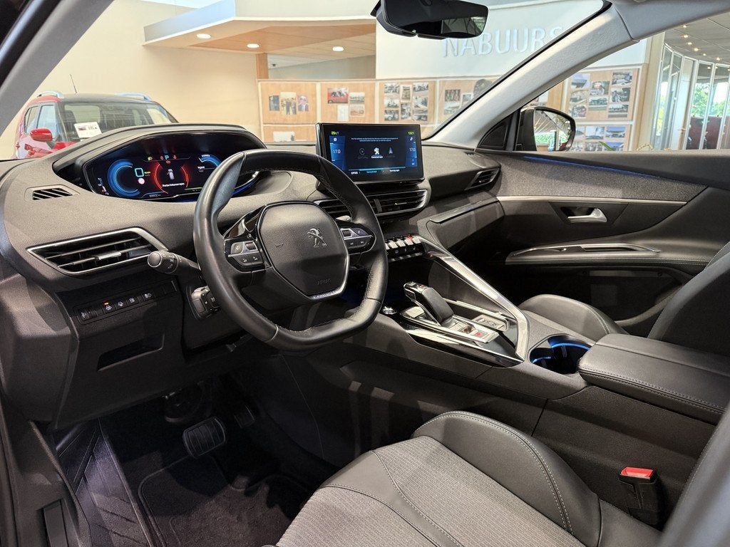 Peugeot 3008 1.6 HYbrid 225pk Allure, Adaptive cruise, Camer, Auto's, Peugeot, Gebruikt, 4 cilinders, Leder en Stof, Zwart
