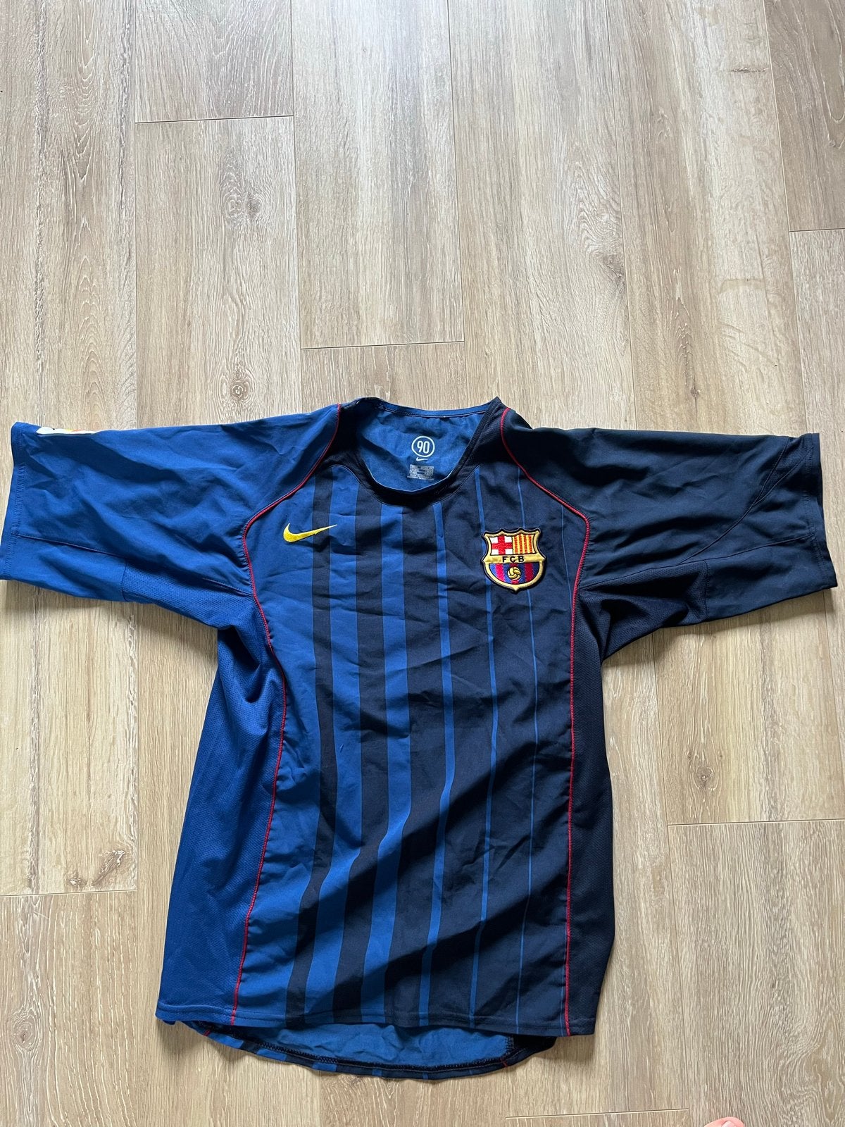 FC Barcelona uitshirt 2004-2005 Larsson #17 Maat M, Ophalen of Verzenden, Zo goed als nieuw, Voetbal, Maat 48/50 (M)