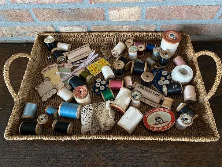 Brocante verzameling oud naaigerei, Ophalen of Verzenden, Gebruikt