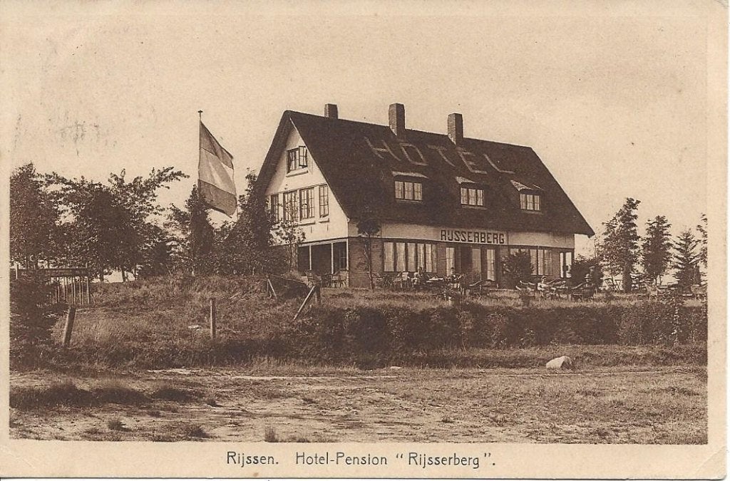 Rijssen (Ov.) Hotel Pension Rijsserberg, gelopen 1929, Ophalen of Verzenden, 1920 tot 1940, Gelopen, Overijssel