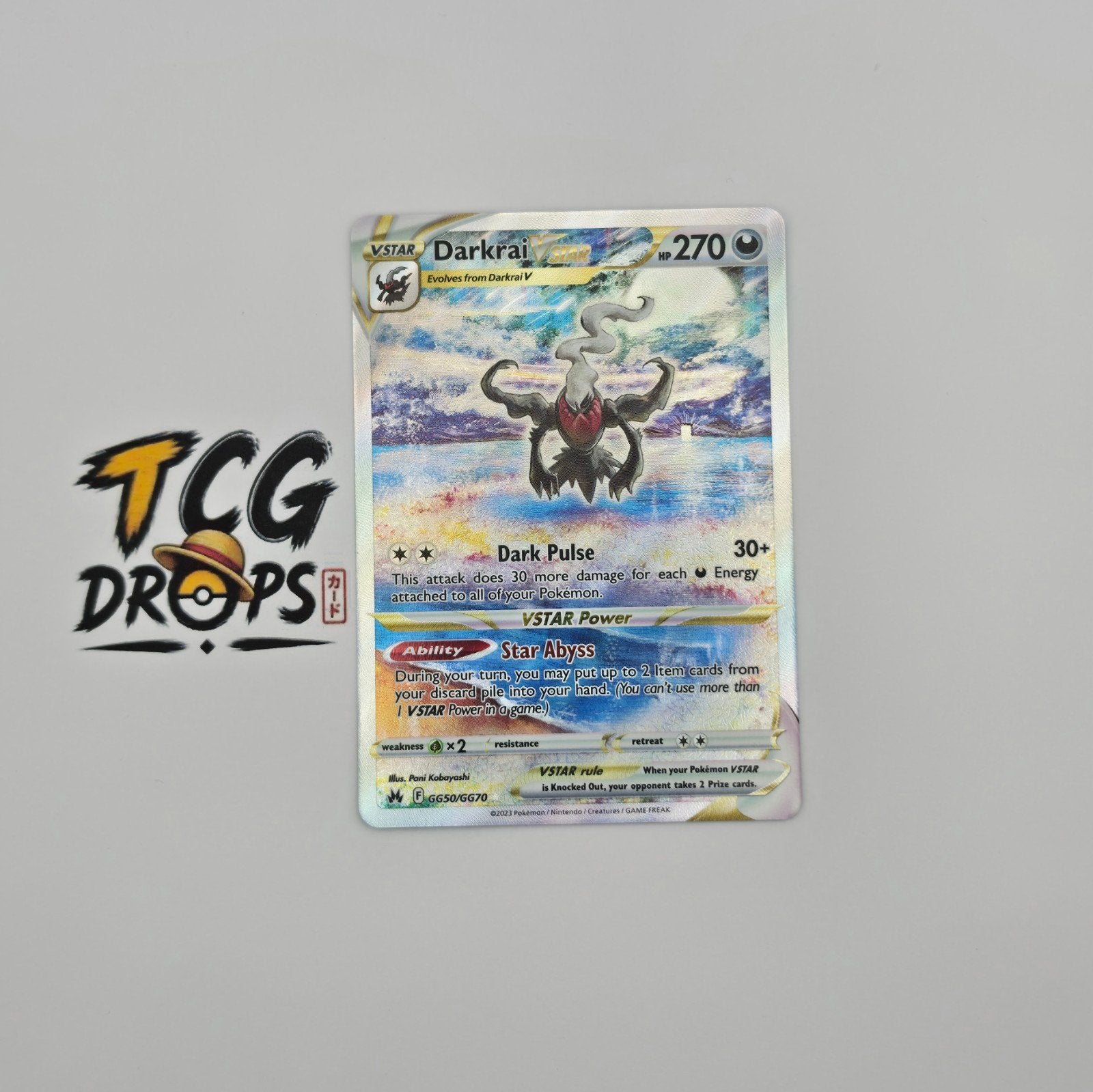 Darkrai VSTAR GG50/GG70 Crown Zenith, Ophalen of Verzenden, Nieuw, Losse kaart, Foil