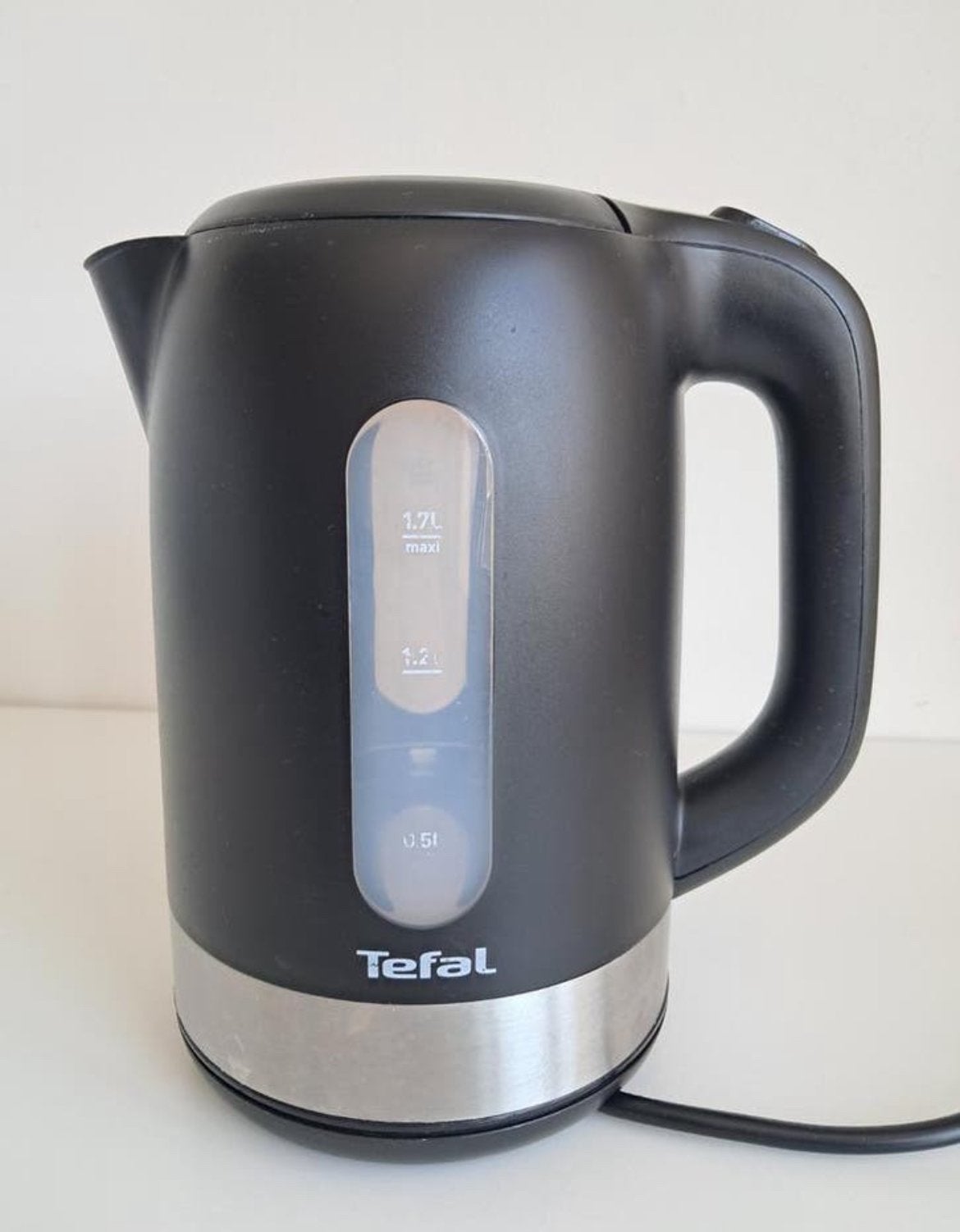 Tefal Waterkoker - Zwart, 1.7L, 1 tot 2 liter, Ophalen, Gebruikt, Draadloos