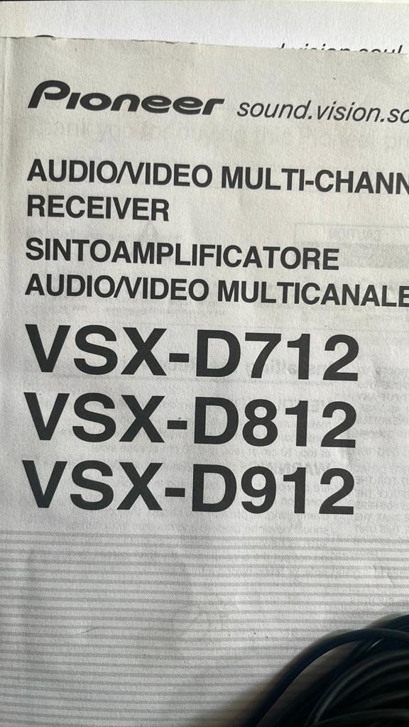 Pioneer VSX serie gebruiksaanwijzing en accesoires, Ophalen of Verzenden, 60 tot 120 watt, Pioneer, Gebruikt