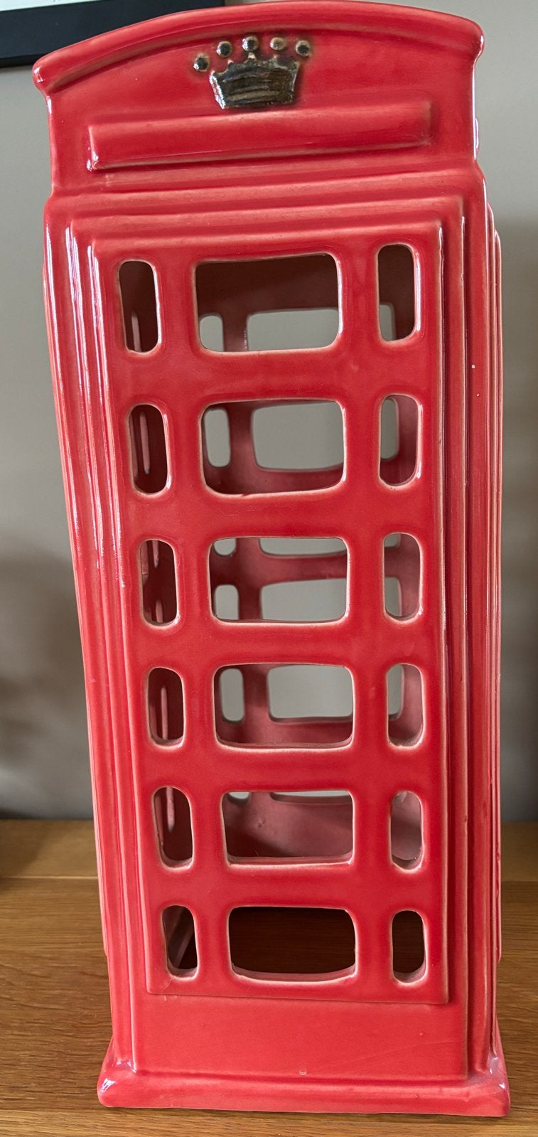 Decoratieve rode telefooncel - 45 cm hoog, Ophalen of Verzenden, Gebruikt, Rood, Vintage