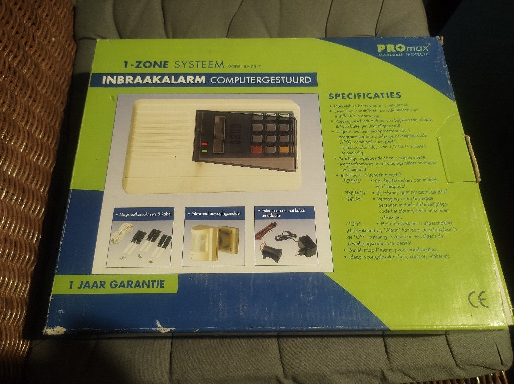 Promax 1-zone alarm systeem, Ophalen of Verzenden, Nieuw, Compleet systeem, Overige soorten