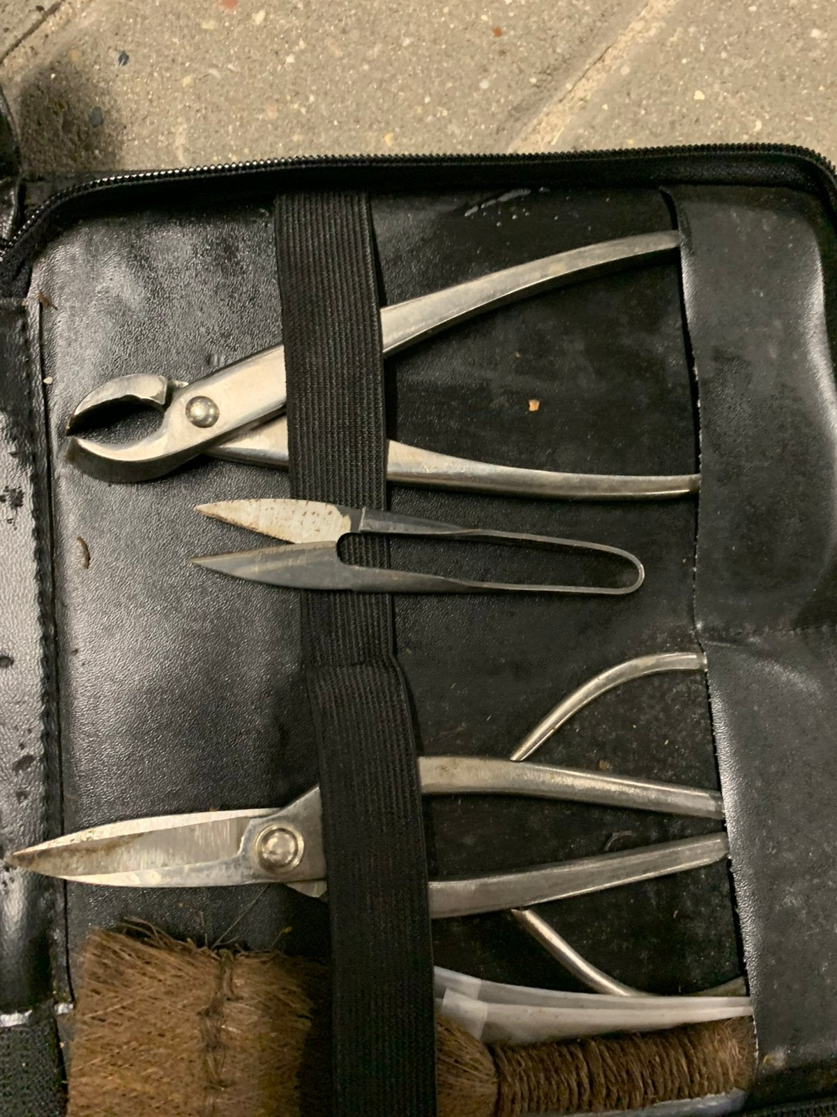 Bonsai snoei scharen  en tangen set, RVS met Etui !, Ophalen of Verzenden, Gebruikt, Minder dan 20 mm