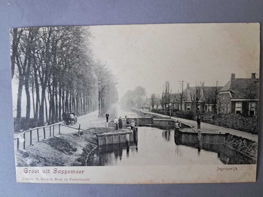 Sappemeer- Groet Uit (1903, Jagerswijk, Paard en Wagen), Ophalen of Verzenden, Voor 1920, Gelopen, Groningen