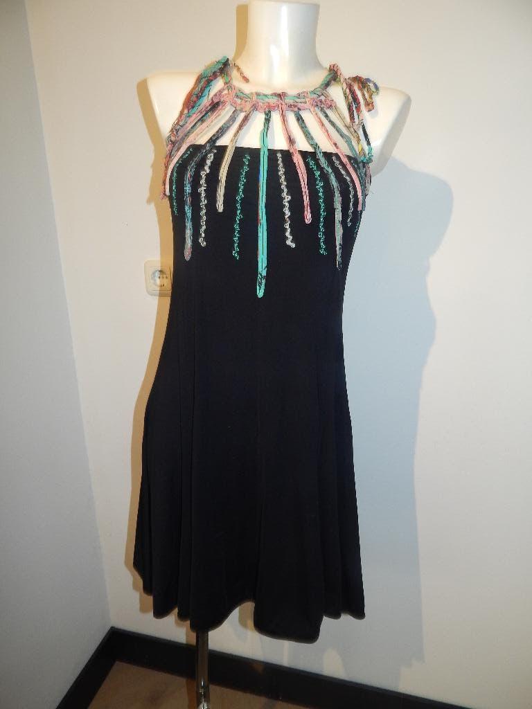 save the queen stretch jurk halter kleurrijke koortjes apart, Kleding | Dames, Jurken, Zo goed als nieuw, Maat 42/44 (L), Zwart