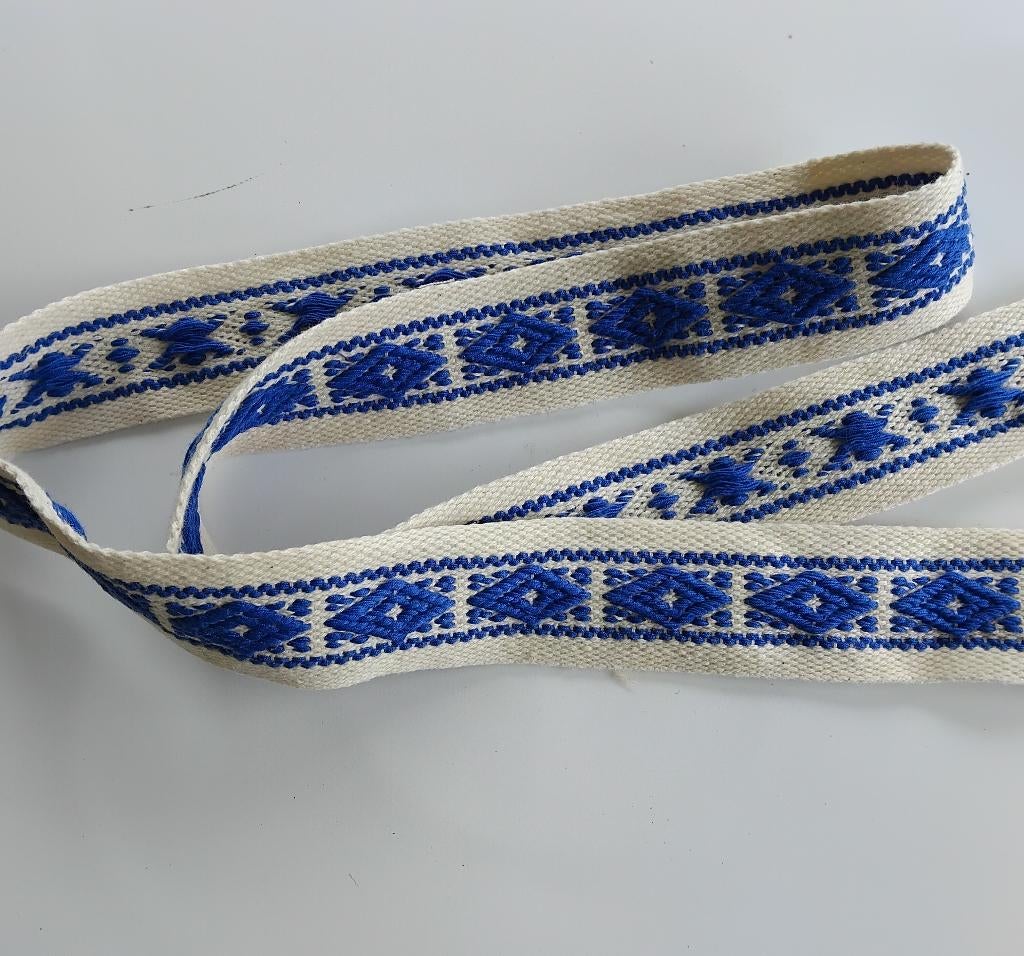 Blauw wit  lint / sierband, Ophalen of Verzenden, Nieuw, Lint, Band of Elastiek