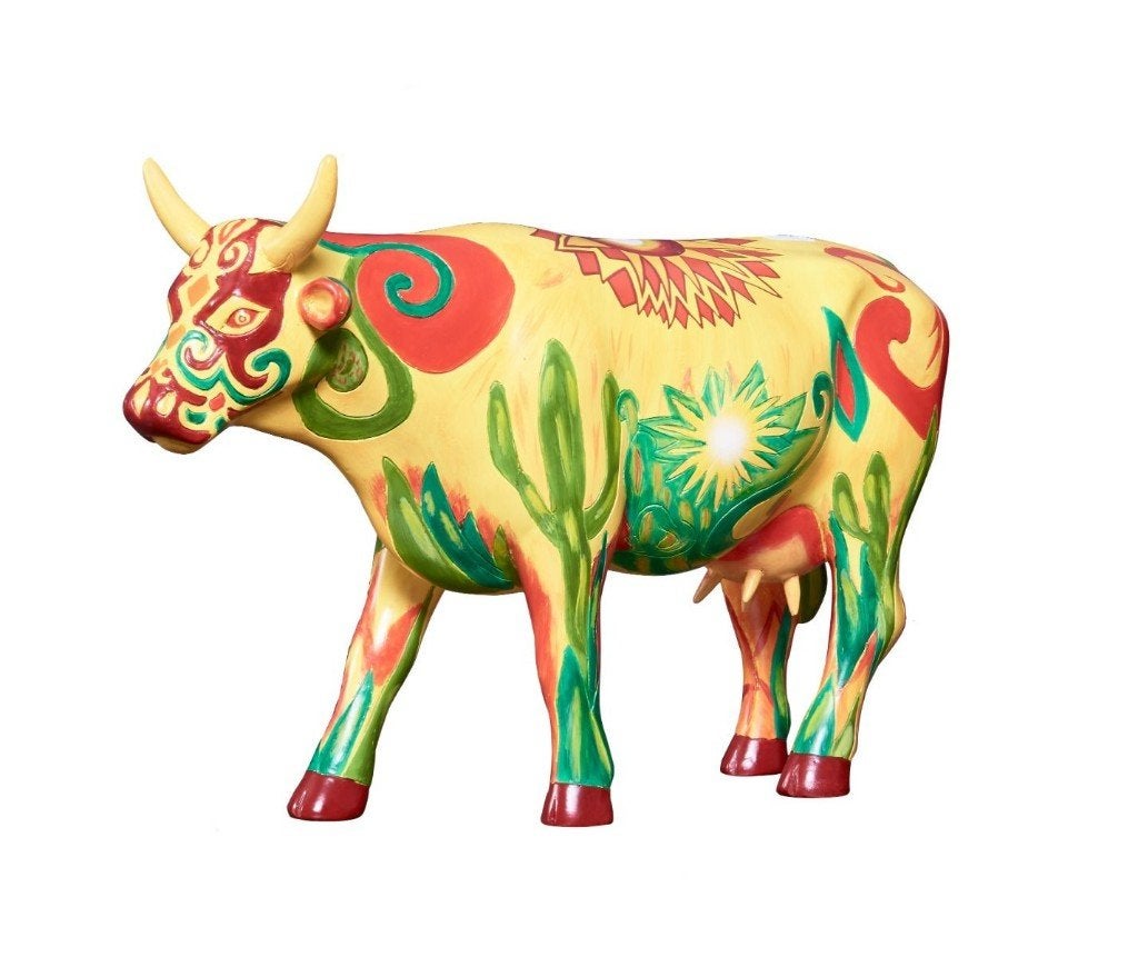 Nieuw Cow Parade koe Vaca Sertaneja large gratis verzending., Ophalen of Verzenden, Beeld