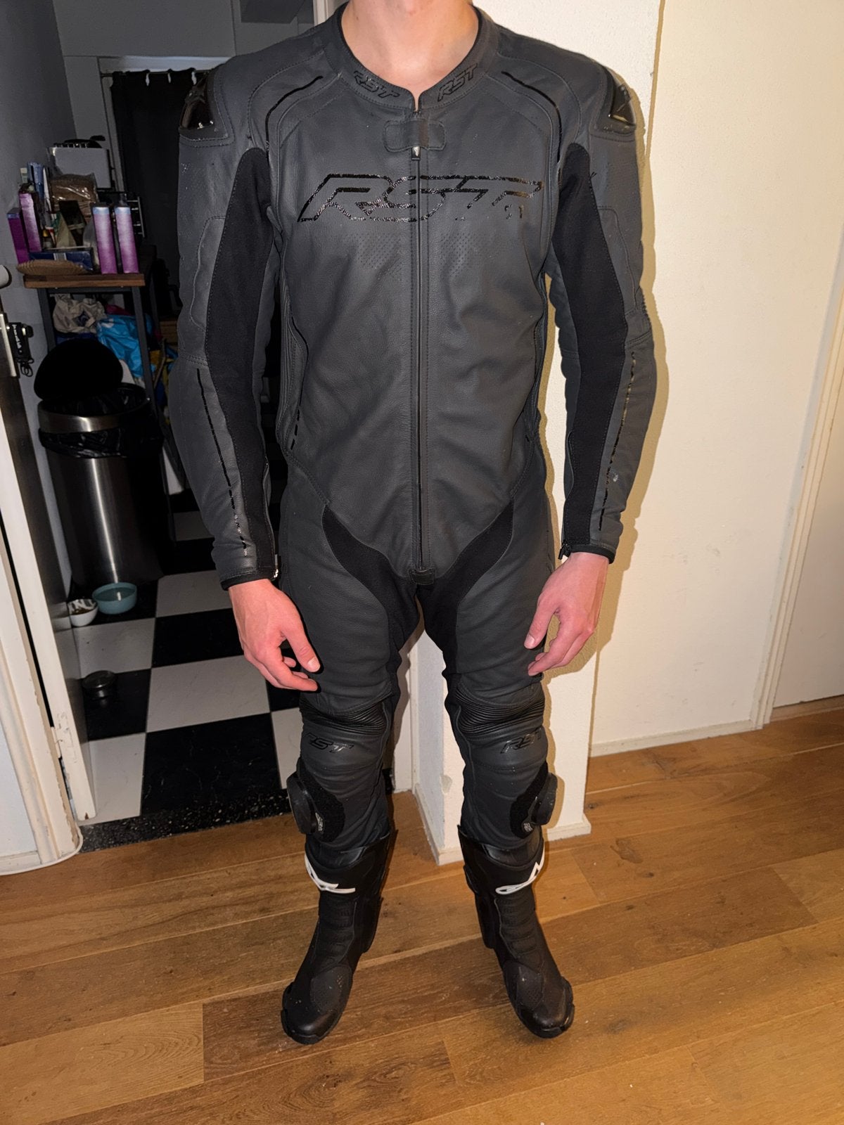 Leren Motorpak RST S1 - Zwart, Heren, Ophalen of Verzenden, Tweedehands, Heren, Combipak