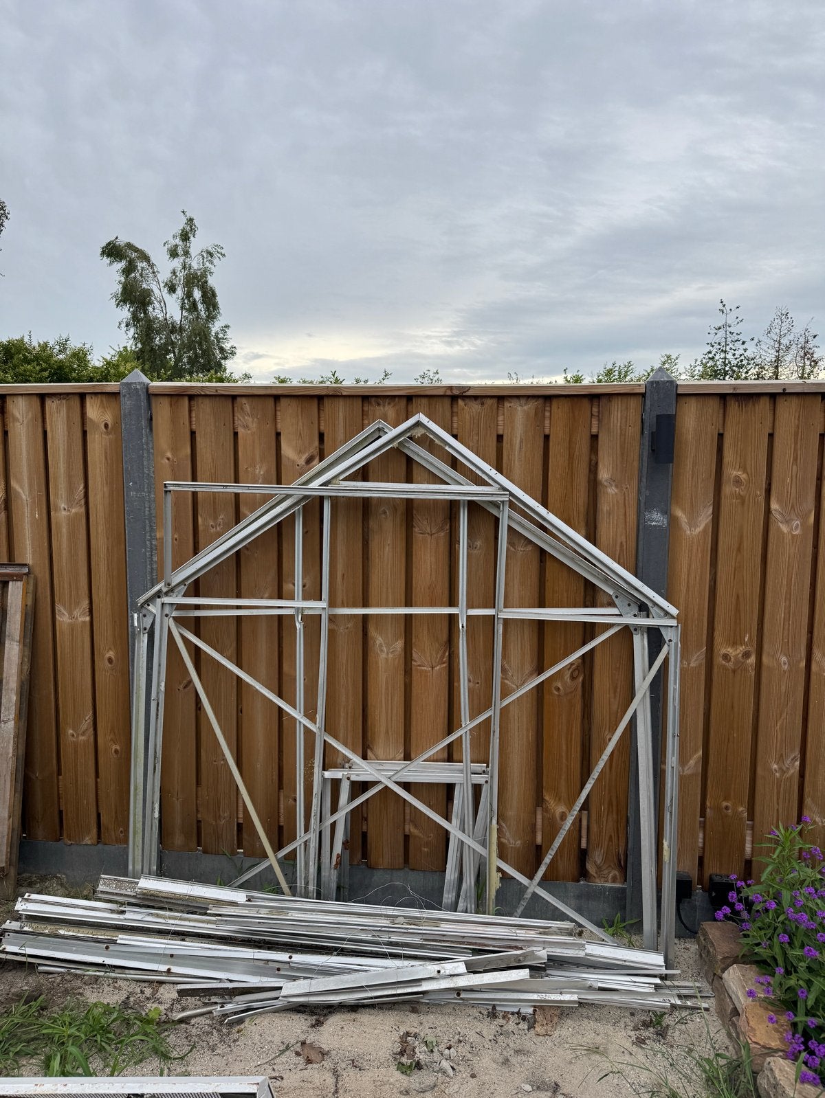 Beschadigde kas, gedemonteerd - voor onderdelen of kleinere, Tuin en Terras, Kassen, Ophalen, Gebruikt, Kweekkas, Glas