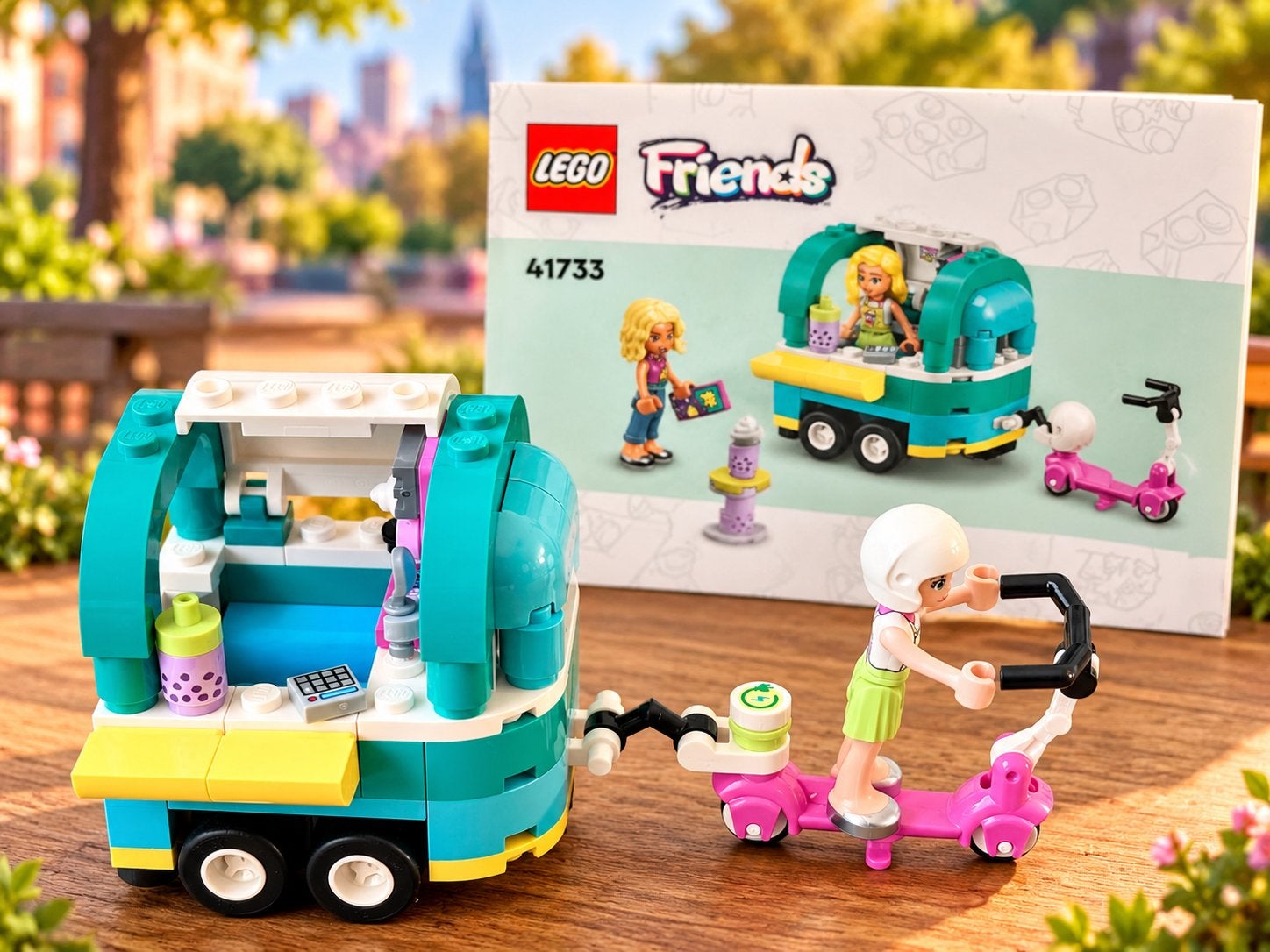 LEGO Friends 41733 Mobiele Bubble Tea Winkel Compleet, Ophalen of Verzenden, Zo goed als nieuw