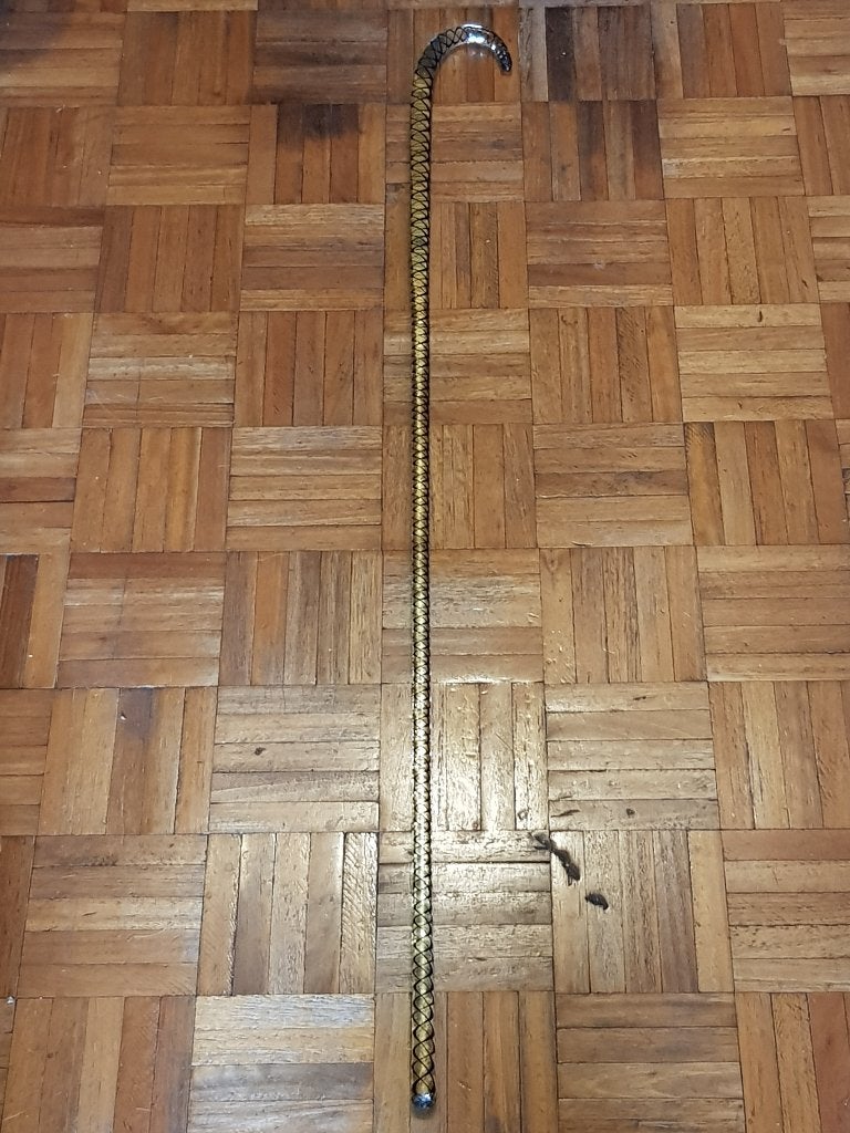 Zeldzame antieke wandelstok uit Engeland van glas 100 cm., Ophalen