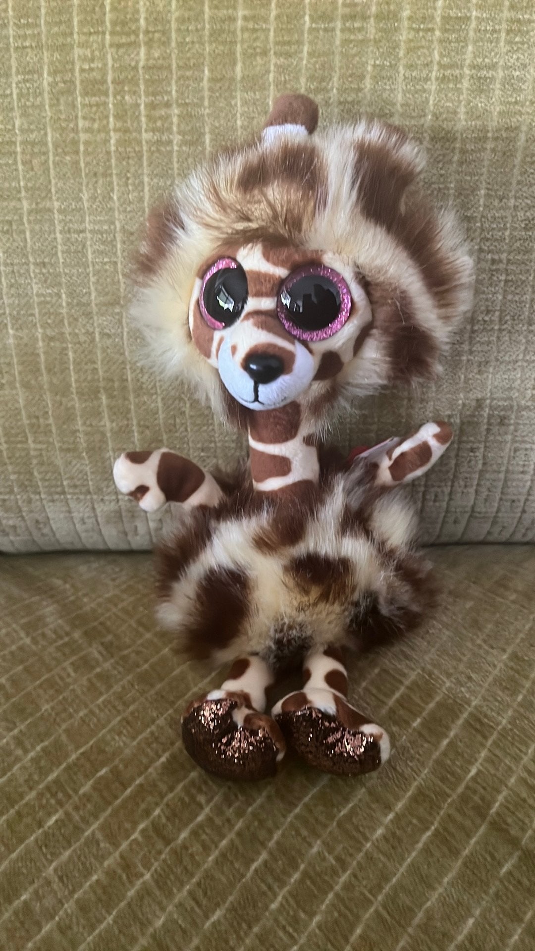 Ty Beanie Boo's Gertie de Giraf knuffel met label, Giraf, Ophalen of Verzenden, Klein (minder dan 20 cm), Bruin