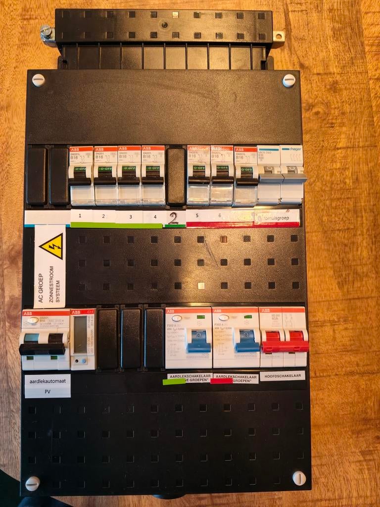 Abb 1fase  Groepenkast met ABB Componenten, Ophalen of Verzenden, Gebruikt, Overige typen