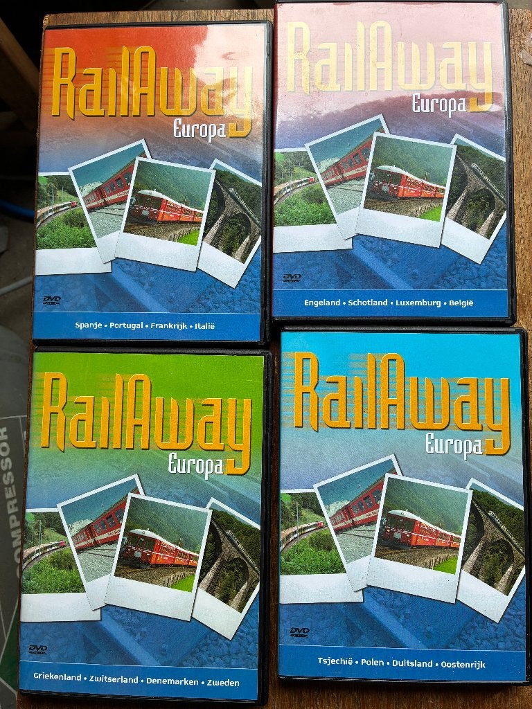 LOSSE VERKOOP ; Rail Away Railaway EUROPA  , zie foto, Cd's en Dvd's, Dvd's | Documentaire en Educatief, Alle leeftijden, Nederlands