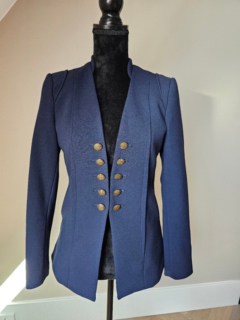 Blauwe blazer van het merk H&M, Kleding | Dames, Maat 38/40 (M), H&M, Blauw, Ophalen of Verzenden