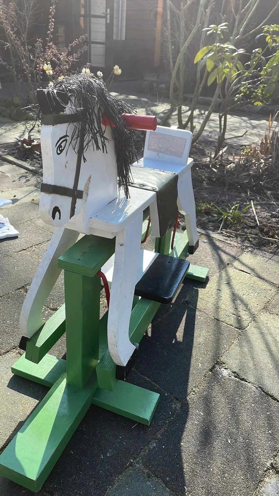 Hobbelpaard hout / groot model, Ophalen, Zo goed als nieuw