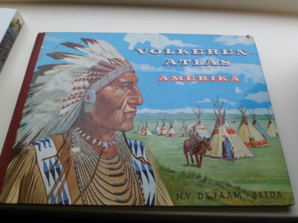 Volkerenatlas Amerika - N.V. De Faam, Breda plaatjes album, Boeken, Ophalen of Verzenden, Gelezen