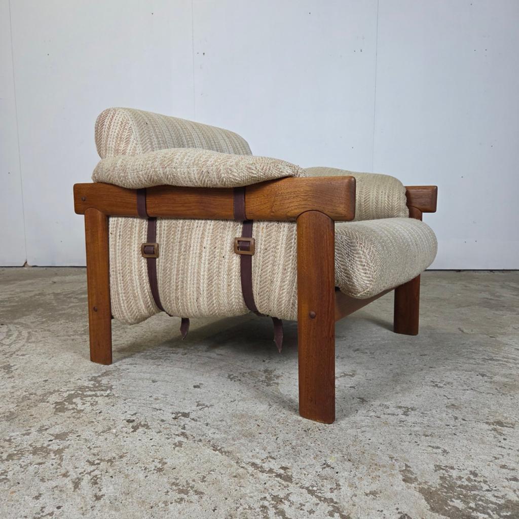 H.W. Klein Bramin vintage jaren 60 lounge relax stoel teak, Ophalen, Gebruikt, Stof, 75 tot 100 cm