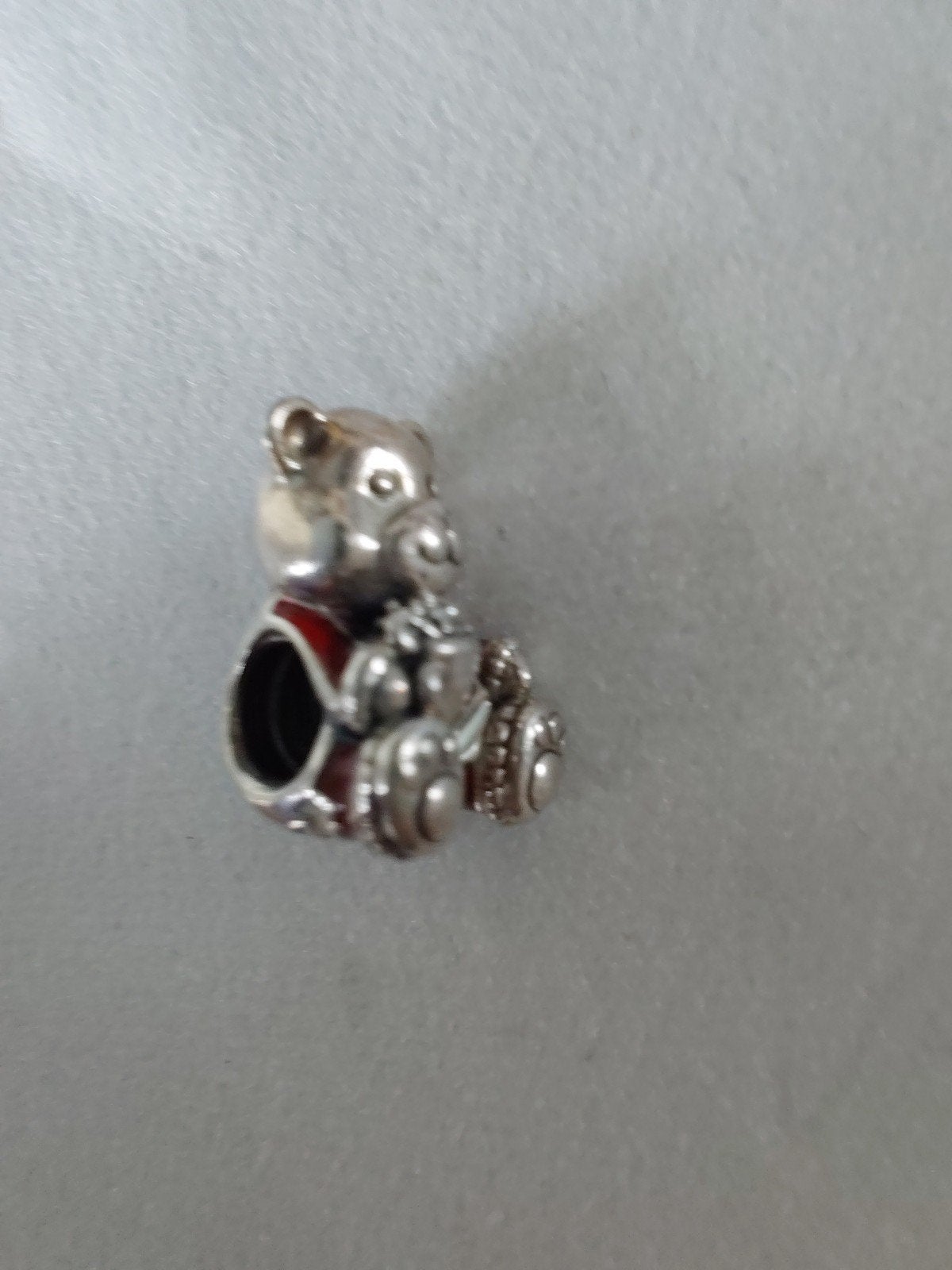 Pandora Kerstbeer Bedel - Zilver met Rood Emaille, Ophalen of Verzenden