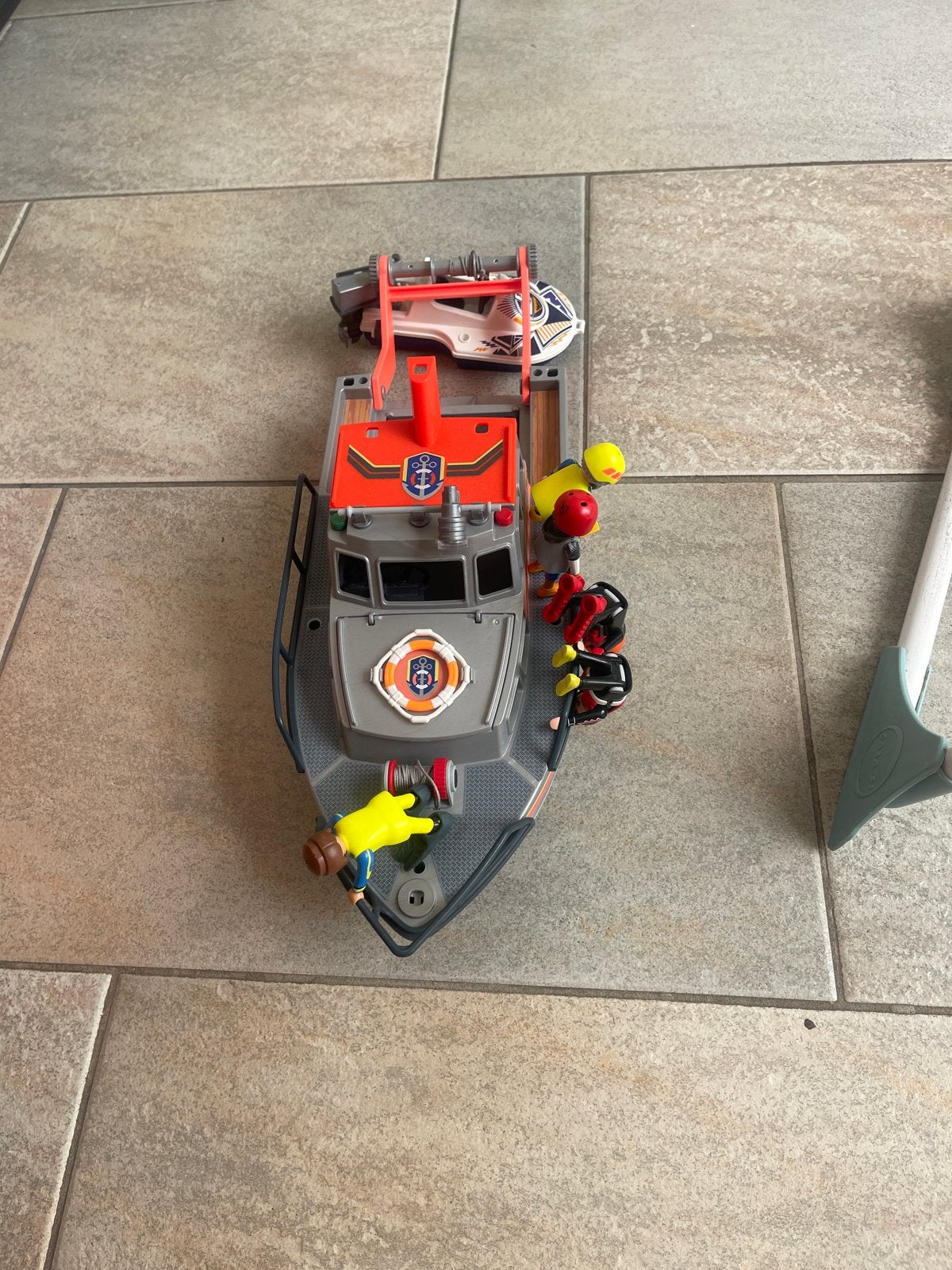 Playmobil reddingsboot met accessoires, Ophalen of Verzenden, Gebruikt, Jongen of Meisje
