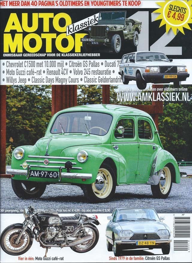 AMK 12 2020 : Citroen GS Pallas - Renault 4CV - Volvo 245, Ophalen of Verzenden, Gelezen, Algemeen