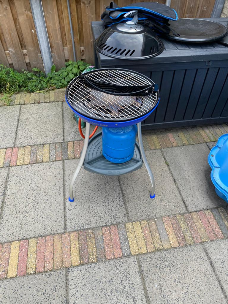 Cadac Safari Chef 2 gasbarbecue met accessoires, Tuin en Terras, Gasbarbecues, Ophalen, Gebruikt