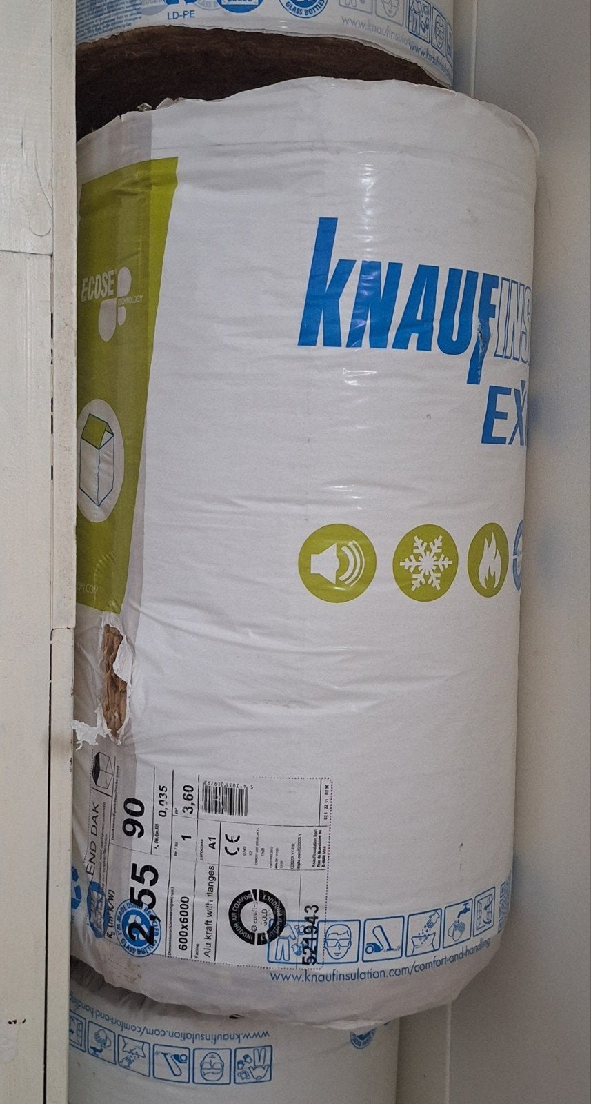 Knauf Isolatie, 4 tot 8 cm, 10 tot 15 m², Nieuw, Glaswol