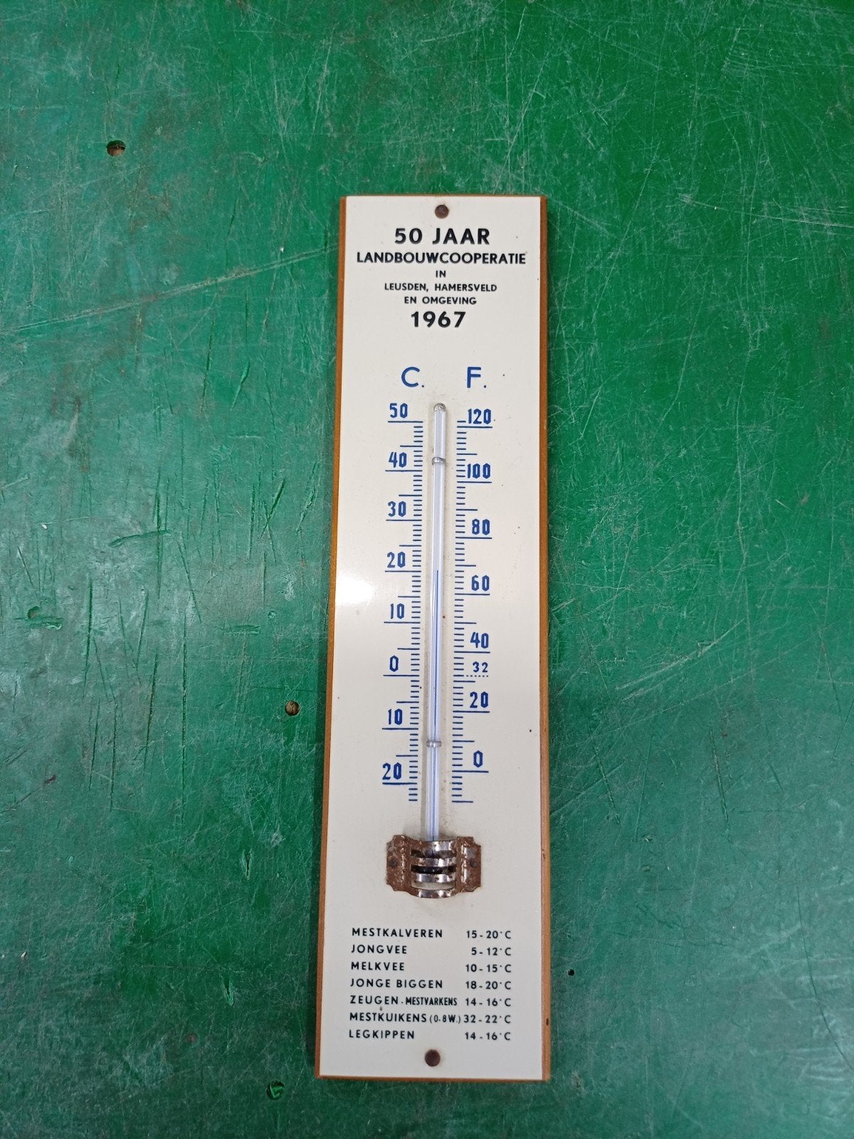 1 x vintage thermometer reclame thermometer object, Ophalen