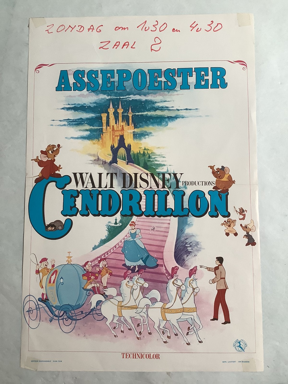 ASSEPOESTER   Filmposter  36-54 cm   Used, Ophalen of Verzenden, Zo goed als nieuw, Beeldje of Figuurtje